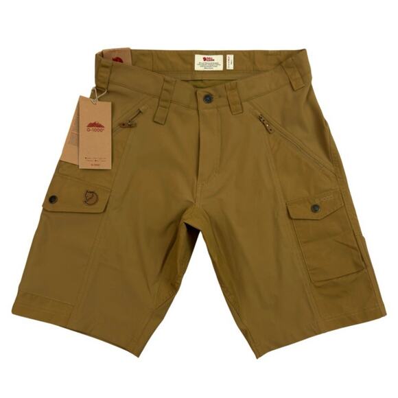 Fjallraven Abisko Shorts Mens 30 Brown G-1000 Stretch Hiking Trekking Trail New - Picture 1 of 16